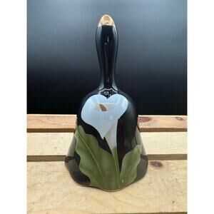 Vintage Otagiri OMC Japan Porcelain Calla Lily Dinner Bell 1980s U-11C